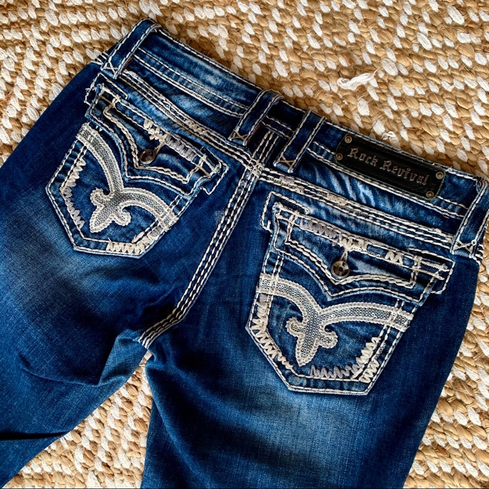 Rock Revival Jeans with Sequin - 28 like new!